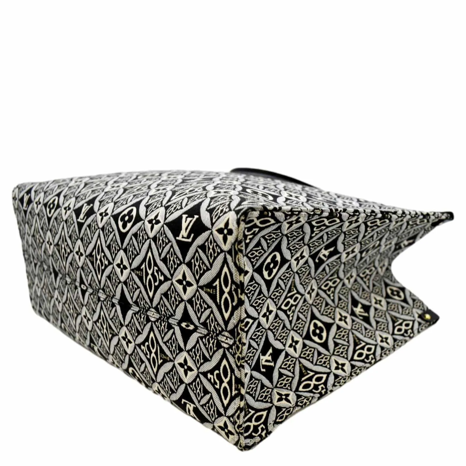 LOUIS VUITTON Onthego GM 1854 Jacquard Tote Bag Grey