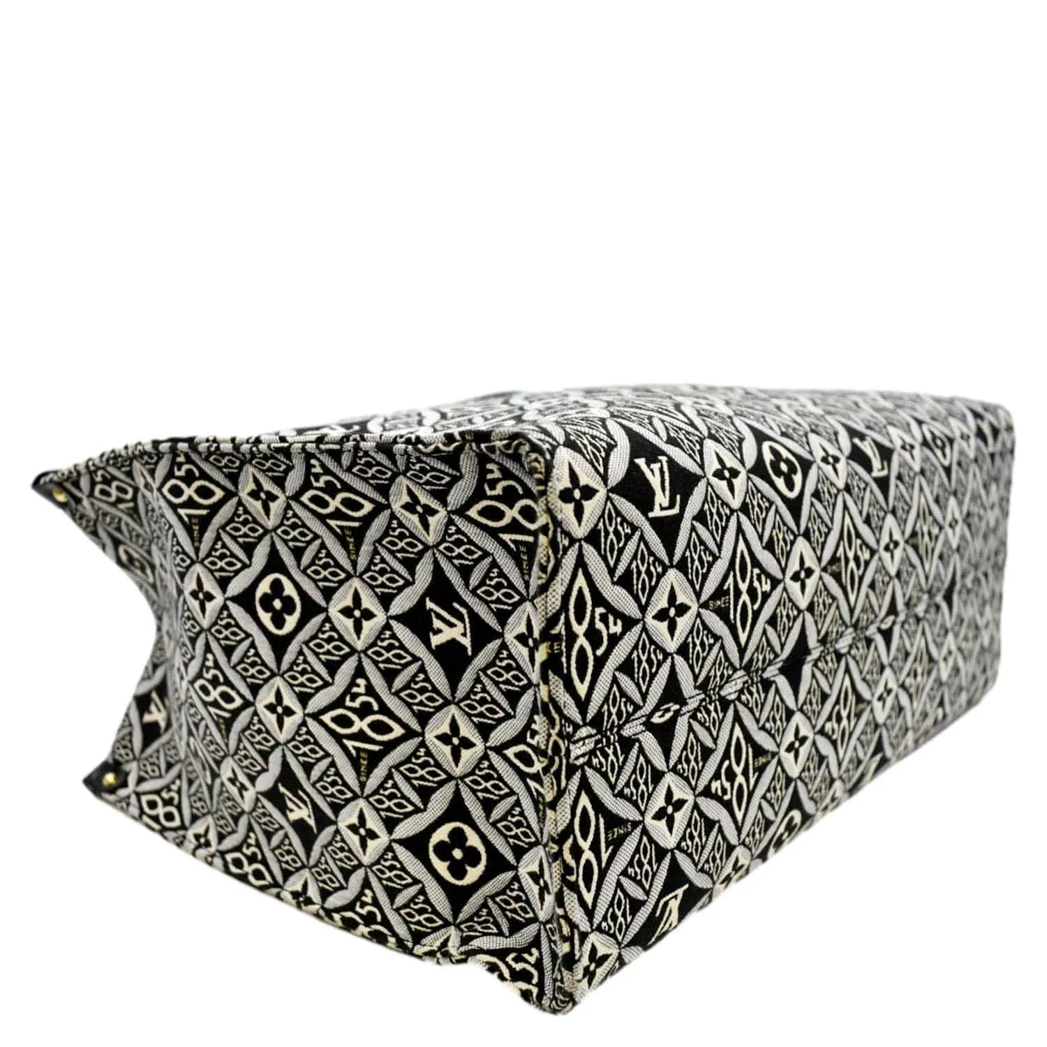 LOUIS VUITTON Onthego GM 1854 Jacquard Tote Bag Grey