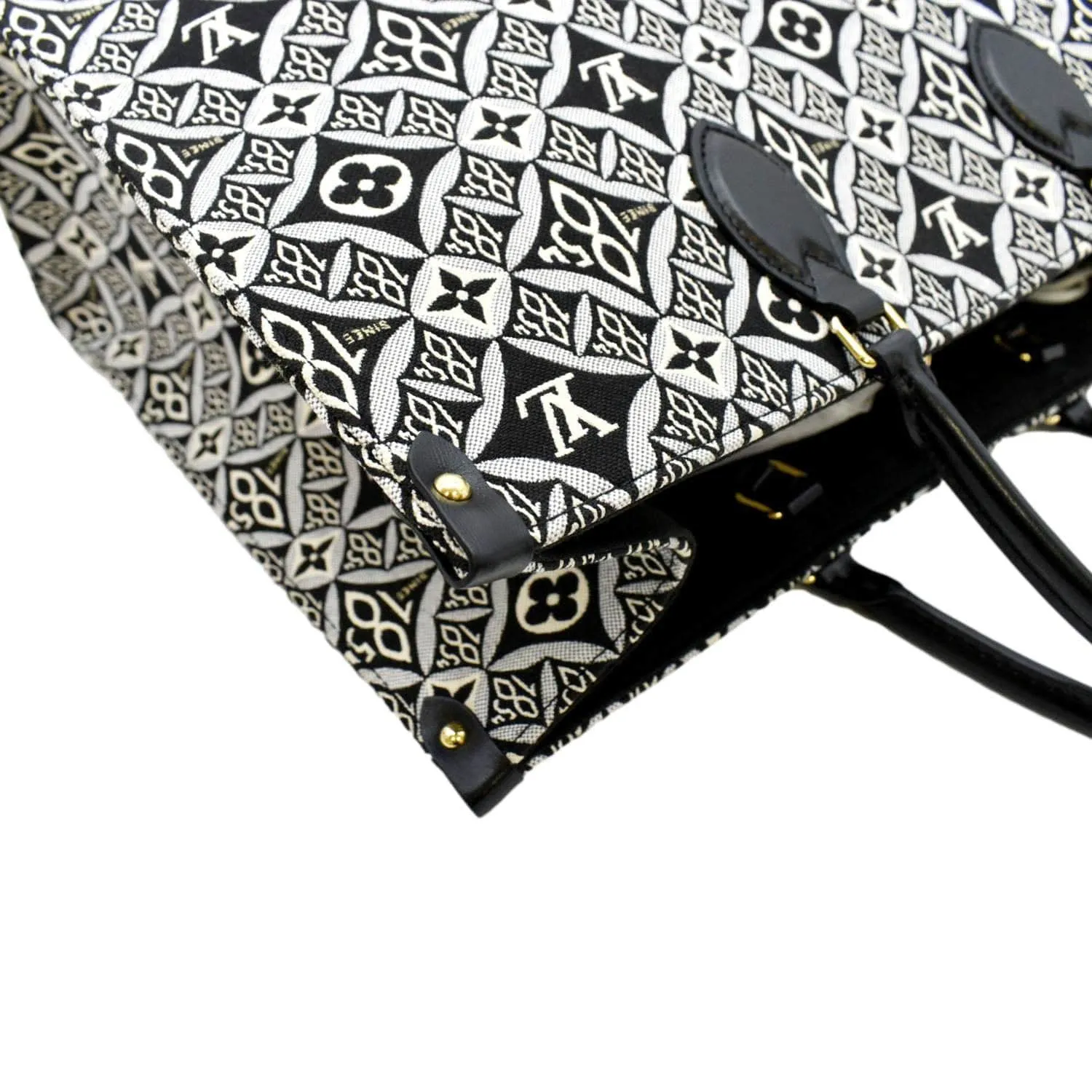 LOUIS VUITTON Onthego GM 1854 Jacquard Tote Bag Grey