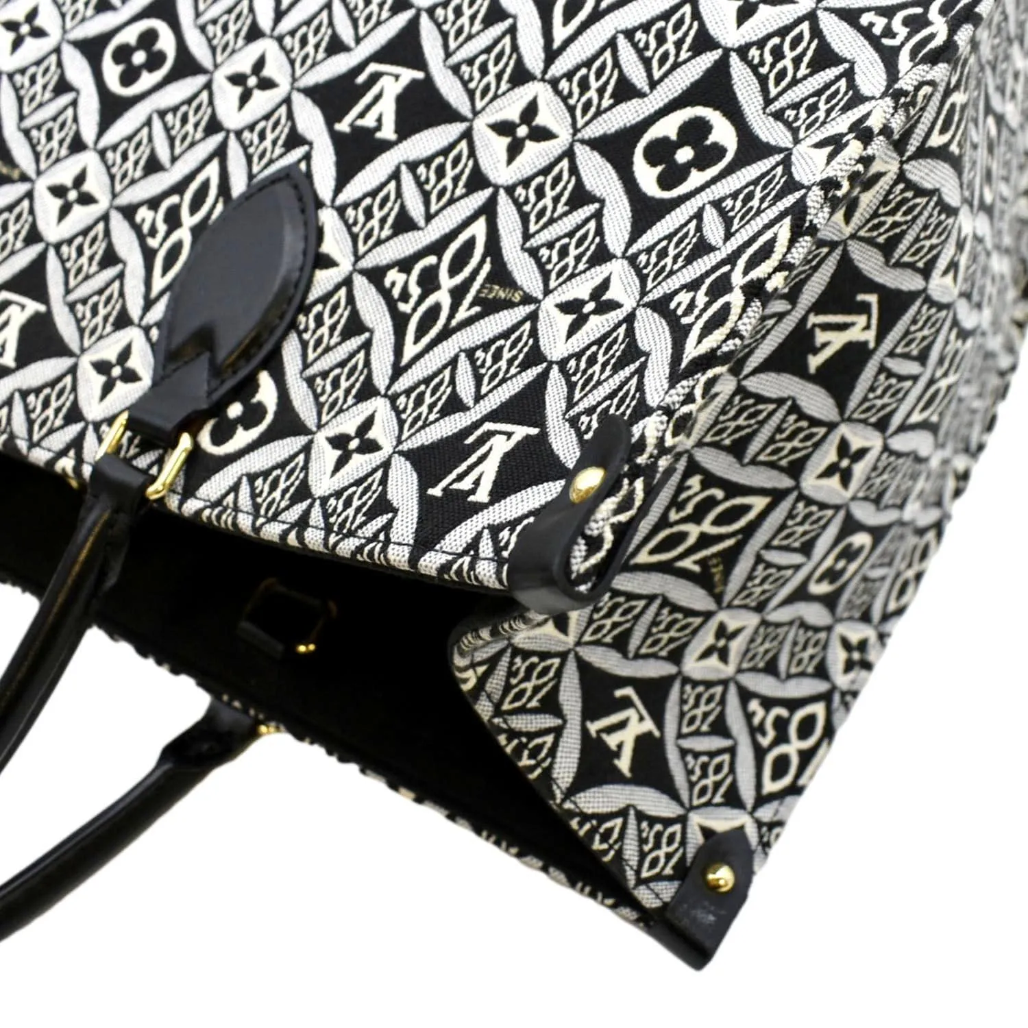 LOUIS VUITTON Onthego GM 1854 Jacquard Tote Bag Grey