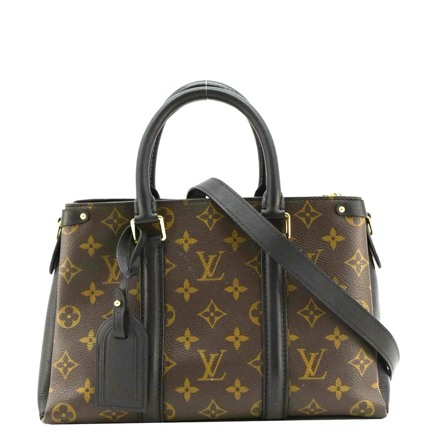 LOUIS VUITTON Soufflot BB Monogram Canvas Shoulder Bag Black