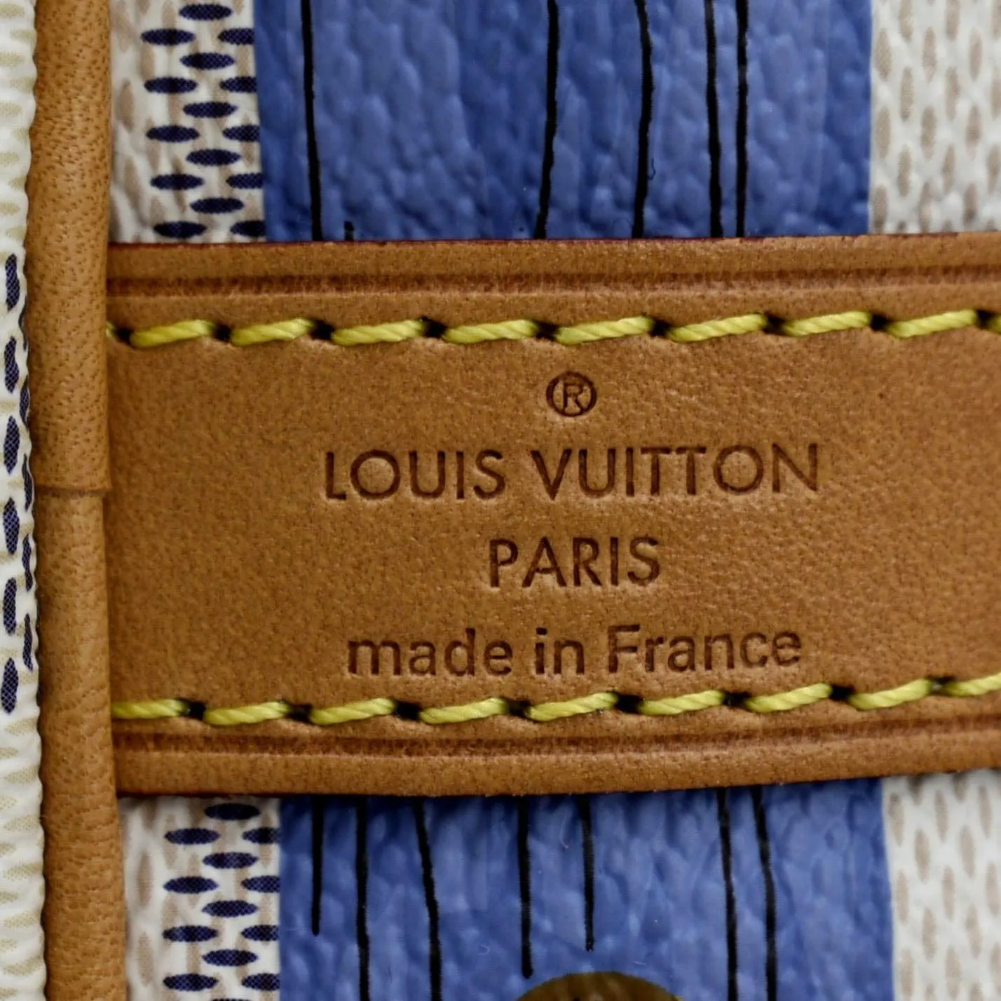 LOUIS VUITTON Summer Trunks Speedy Damier Azur Satchel Shoulder Bag White