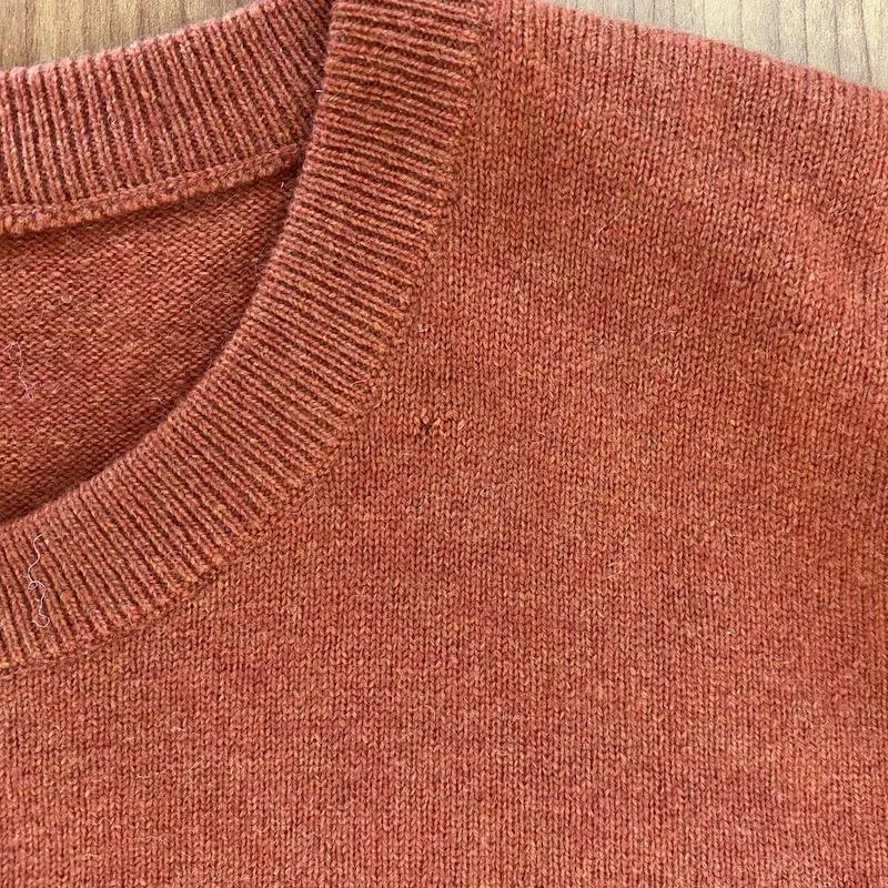 Lucien Pellat-Finet Cashmere Sweater Terracotta Metallic-Trim Size Medium