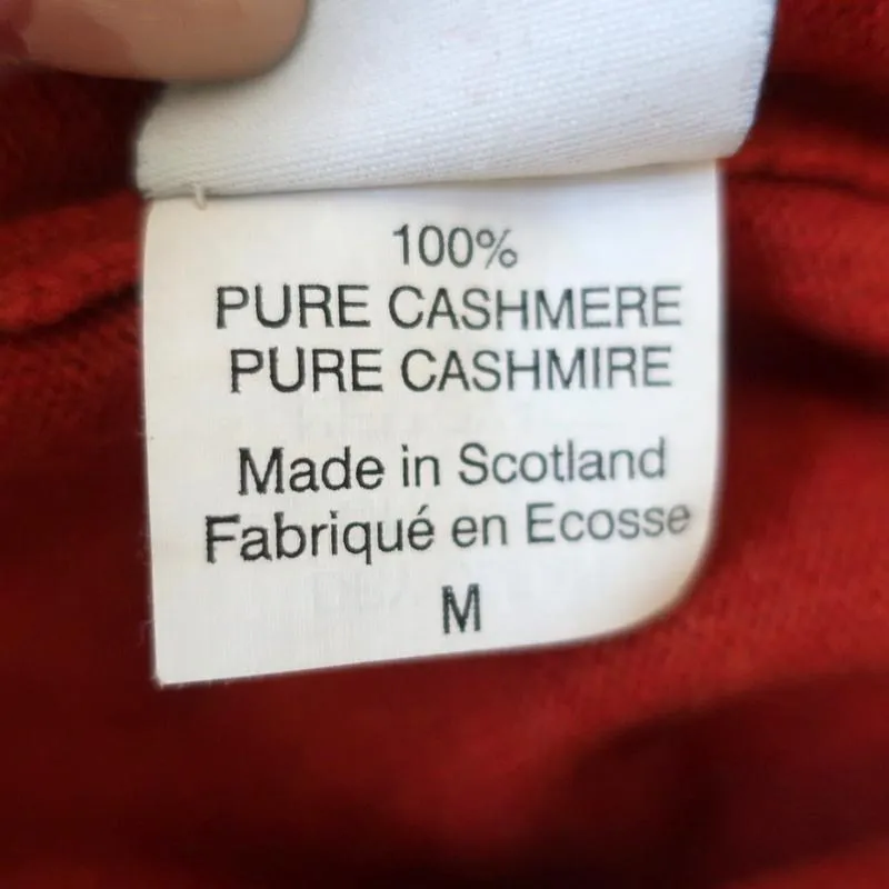 Lucien Pellat-Finet Cashmere Sweater Terracotta Metallic-Trim Size Medium