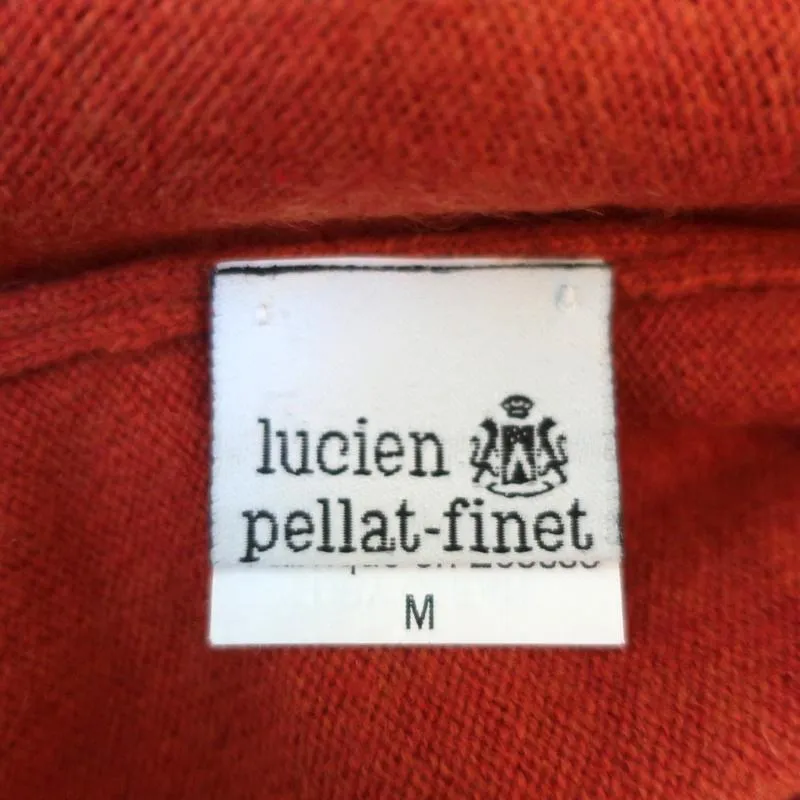 Lucien Pellat-Finet Cashmere Sweater Terracotta Metallic-Trim Size Medium