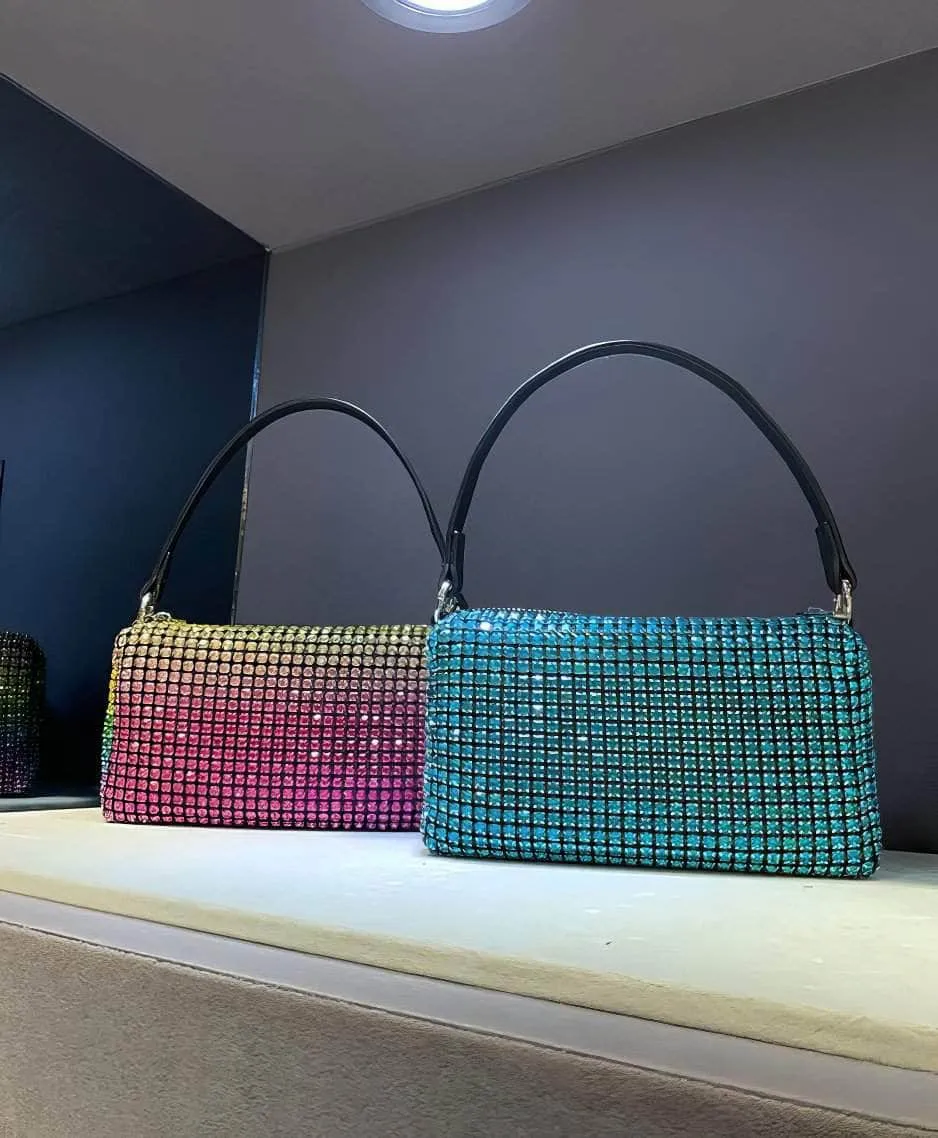 Luxury Sparkling Rhinestone Crossbody Clutch Bag