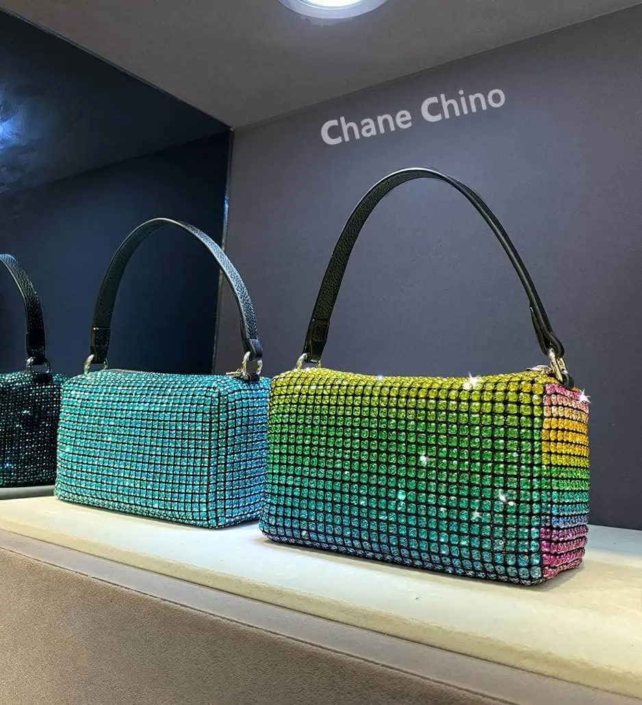 Luxury Sparkling Rhinestone Crossbody Clutch Bag