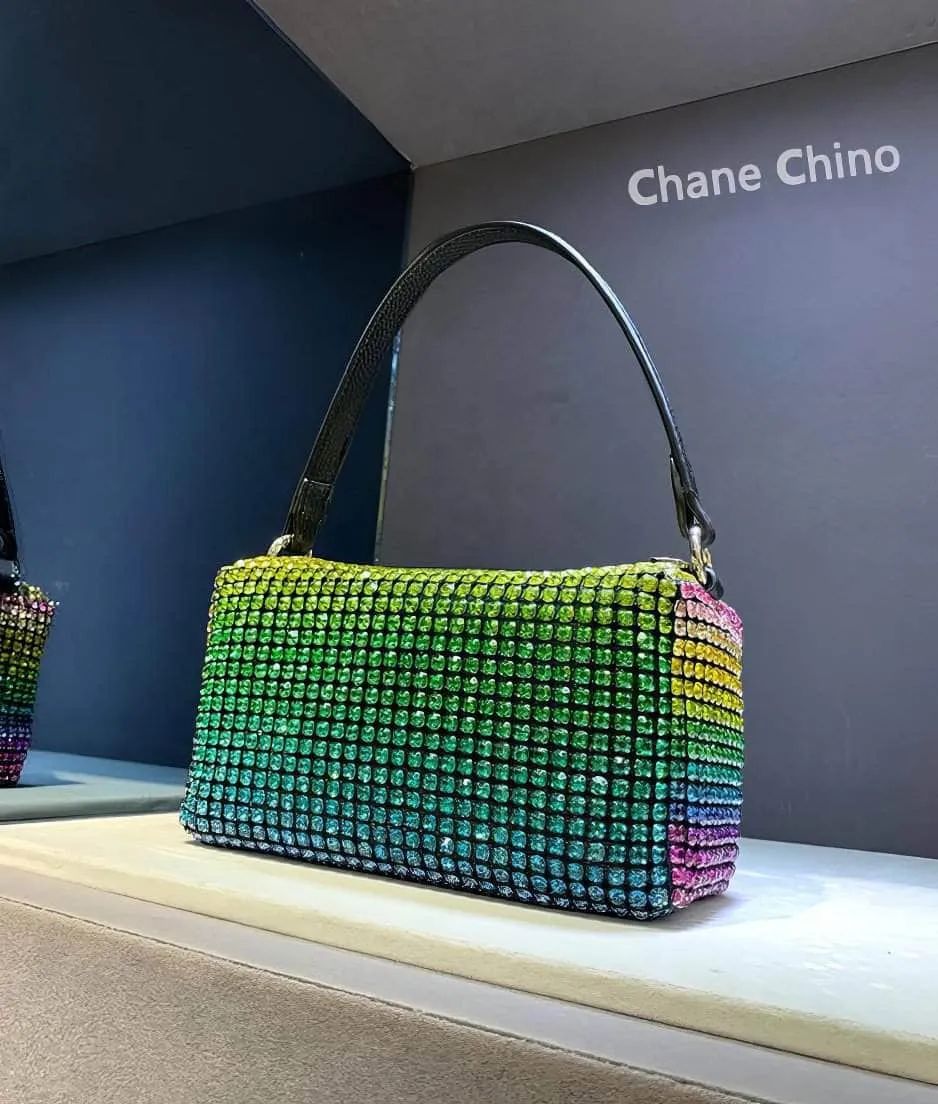 Luxury Sparkling Rhinestone Crossbody Clutch Bag