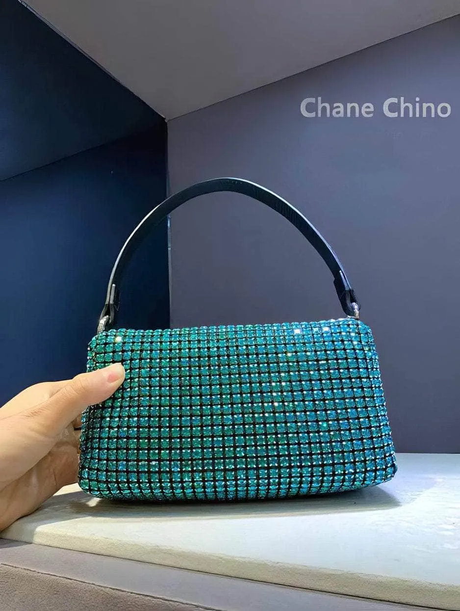 Luxury Sparkling Rhinestone Crossbody Clutch Bag