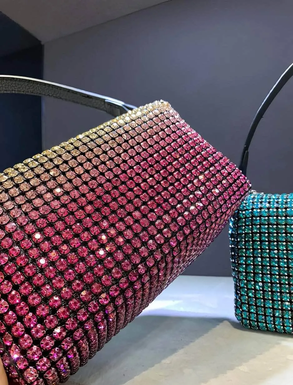 Luxury Sparkling Rhinestone Crossbody Clutch Bag