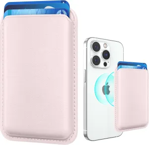 Magsafe Wallet, Cell Phone Card Holder with Mag-Safe, Magnetic RFID Leather Phone Wallet