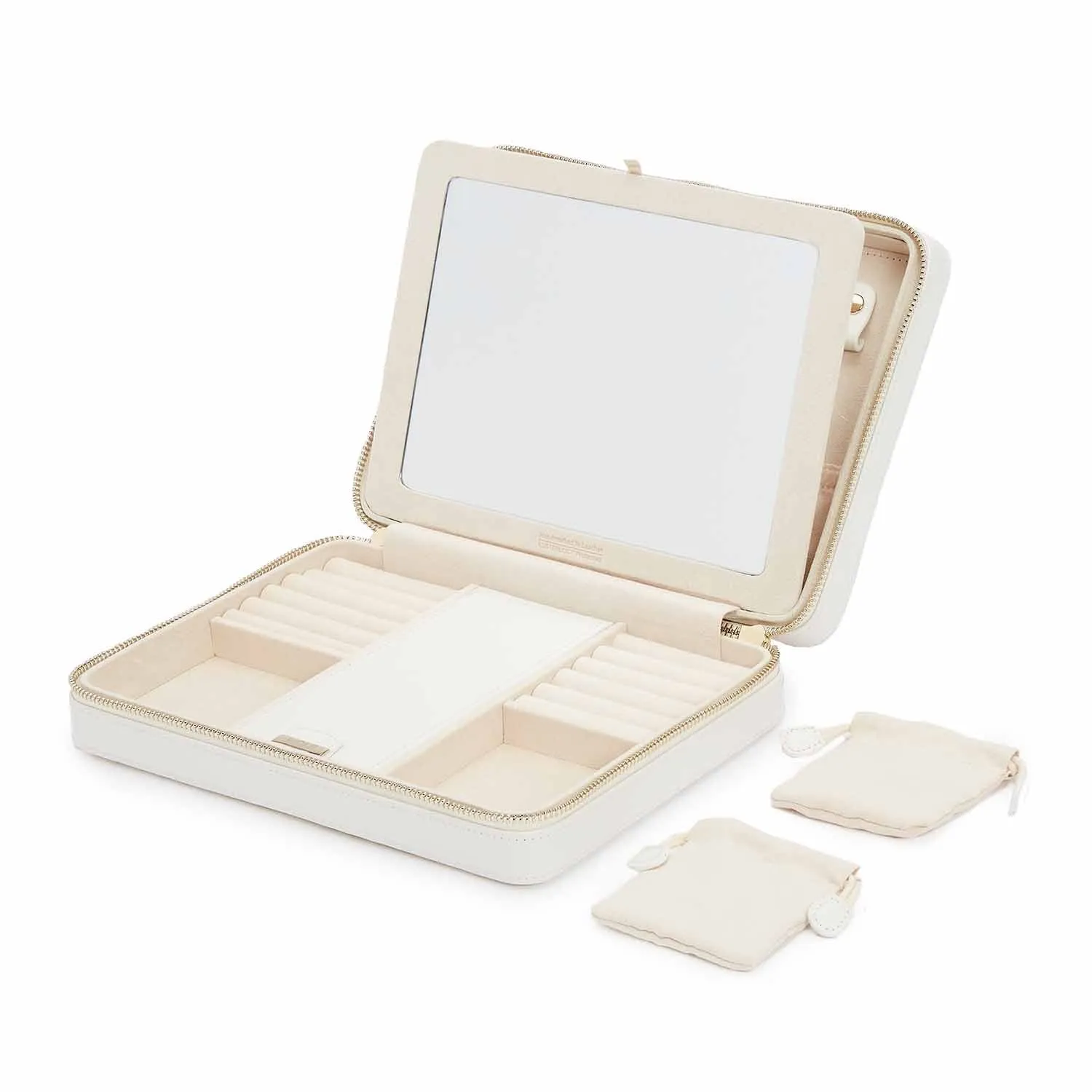 Maria Large Zip Case - White