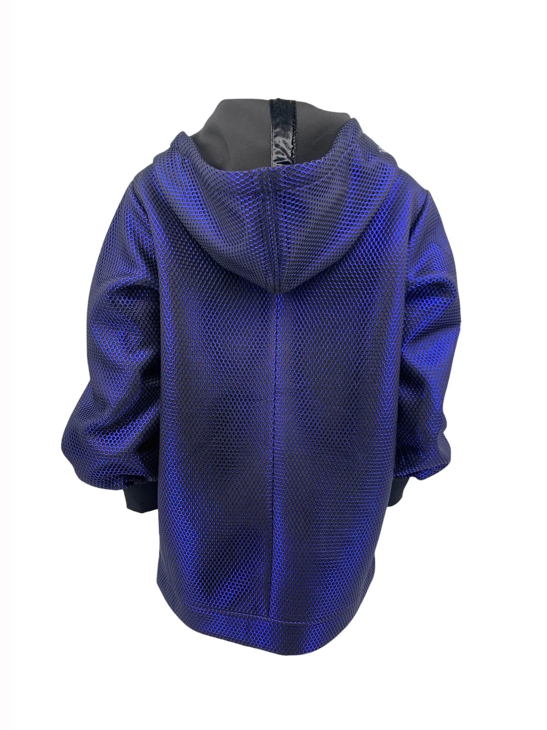 Metallic Neoprene Hoodie - Blue