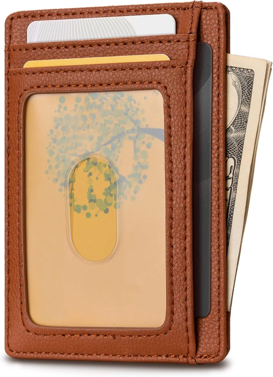 Minimalist Front Pocket Leather Wallets, RFID Blocking Slim Card Holder