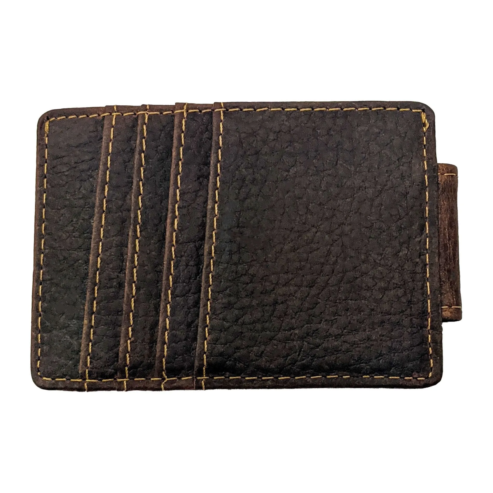 Money Clip Genuine Leather - Dark Brown