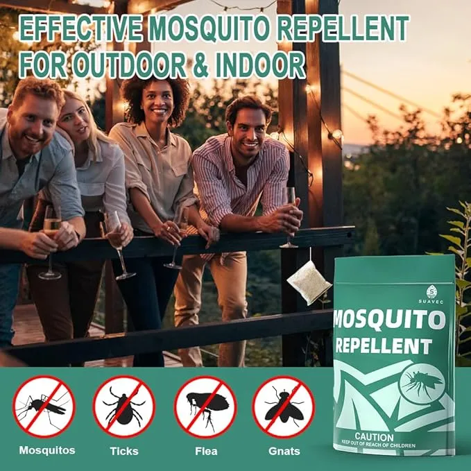 Mosquito Repellent for Patio, Mosquitoes Repellent Indoor for Room, Mosquito Repellents for Yard/Camping, Mosquito Deterrent, Keep Mosquito Away, Control Mosquito Repel Ticks Gnats-8 Pouches