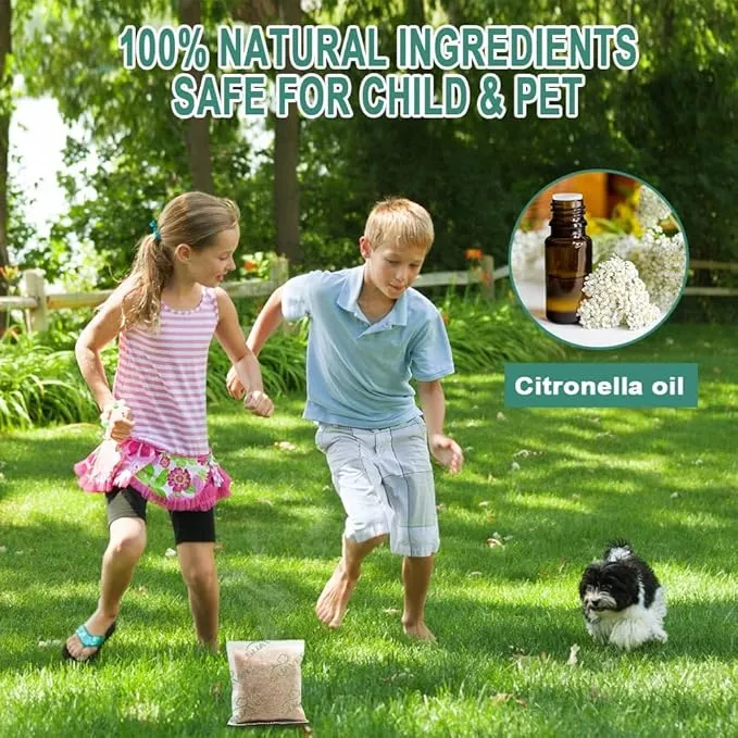 Mosquito Repellent for Patio, Mosquitoes Repellent Indoor for Room, Mosquito Repellents for Yard/Camping, Mosquito Deterrent, Keep Mosquito Away, Control Mosquito Repel Ticks Gnats-8 Pouches
