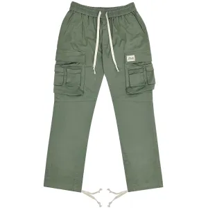 Multi Cargo Cotton Pant - Army Sage