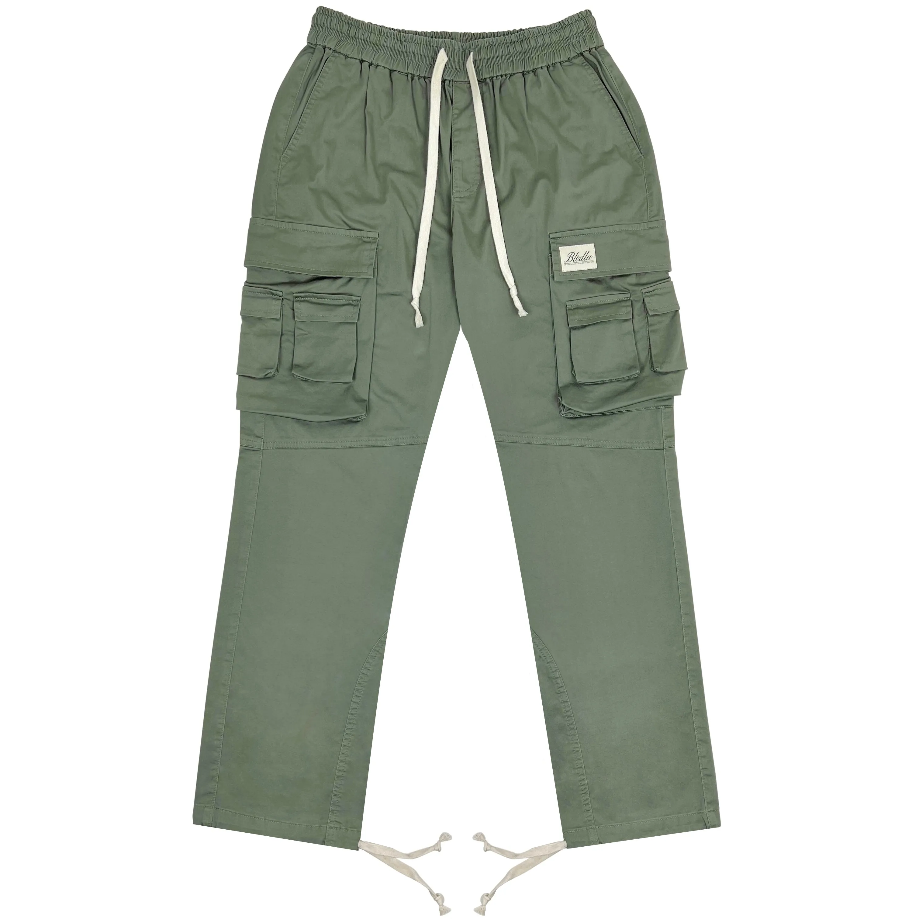 Multi Cargo Cotton Pant - Army Sage