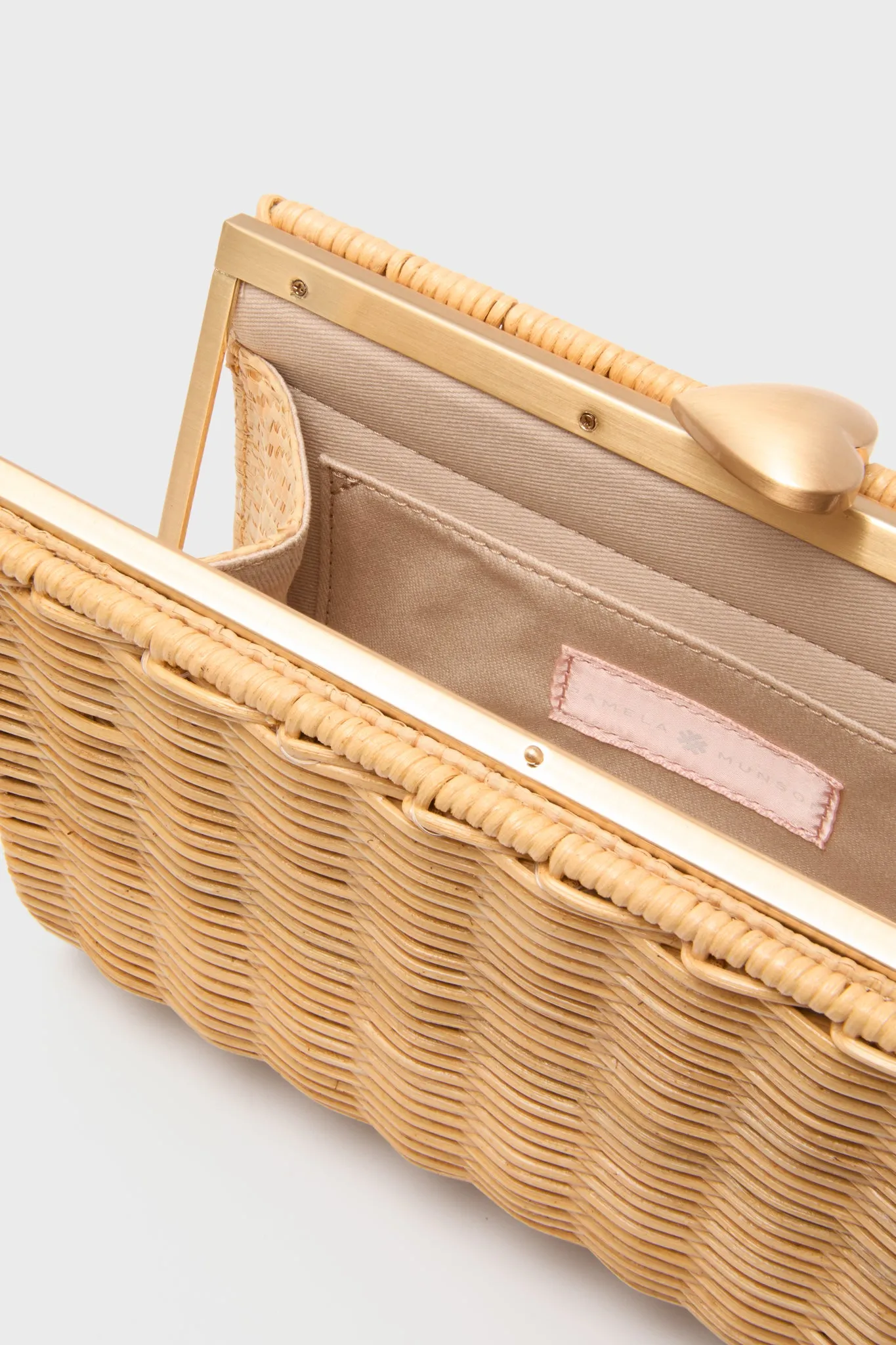 Natural The Petite Heart Clutch