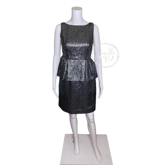 NWT Kate Spade 'Andi' Metallic Peplum Dress
