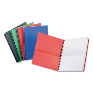 Oxford Eight-Pocket Organizer, Embossed Leather Grain, 11 X 8.5, Assorted Colors With White Pockets