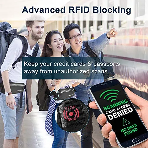 PACEARTH Fanny Pack Waist Bag with RFID Block - Theft Protection Water Resistant Hip Bum Bag with Adjustable Strap Earphone Hole for Men Women Outdoors Workout Traveling Jogging Running Hiking Cycling