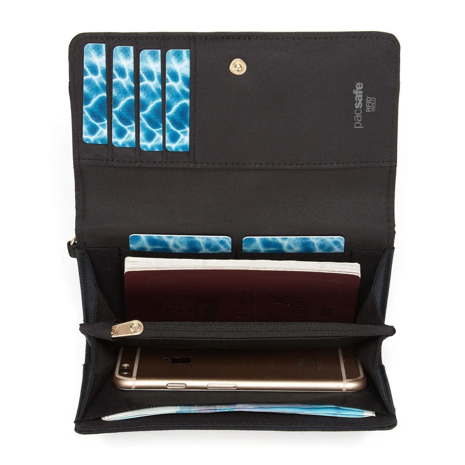 Pacsafe® RFIDsafe® RFID blocking clutch wallet
