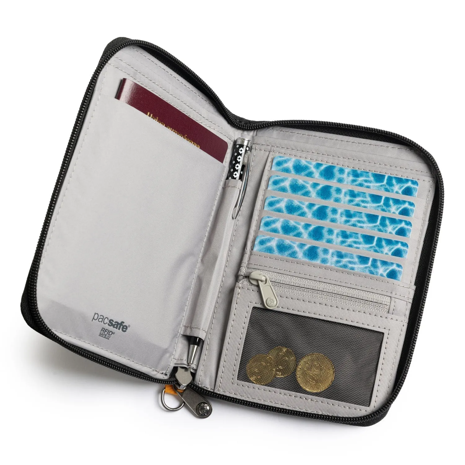 Pacsafe® RFIDsafe® RFID blocking compact travel organizer