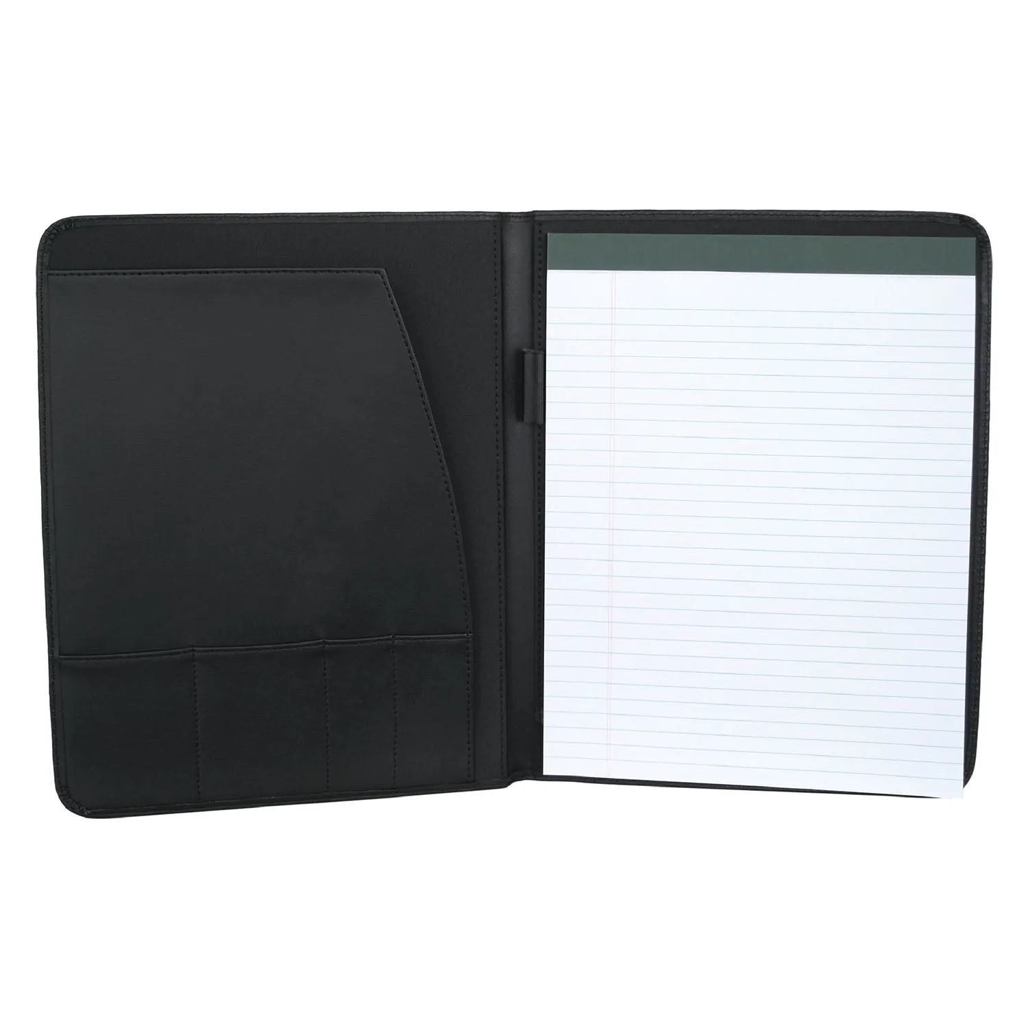 Padfolio - Black Simulated Leather