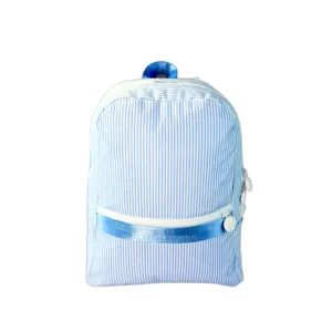 Personalized Glossed Stripe Blue Small Backpack