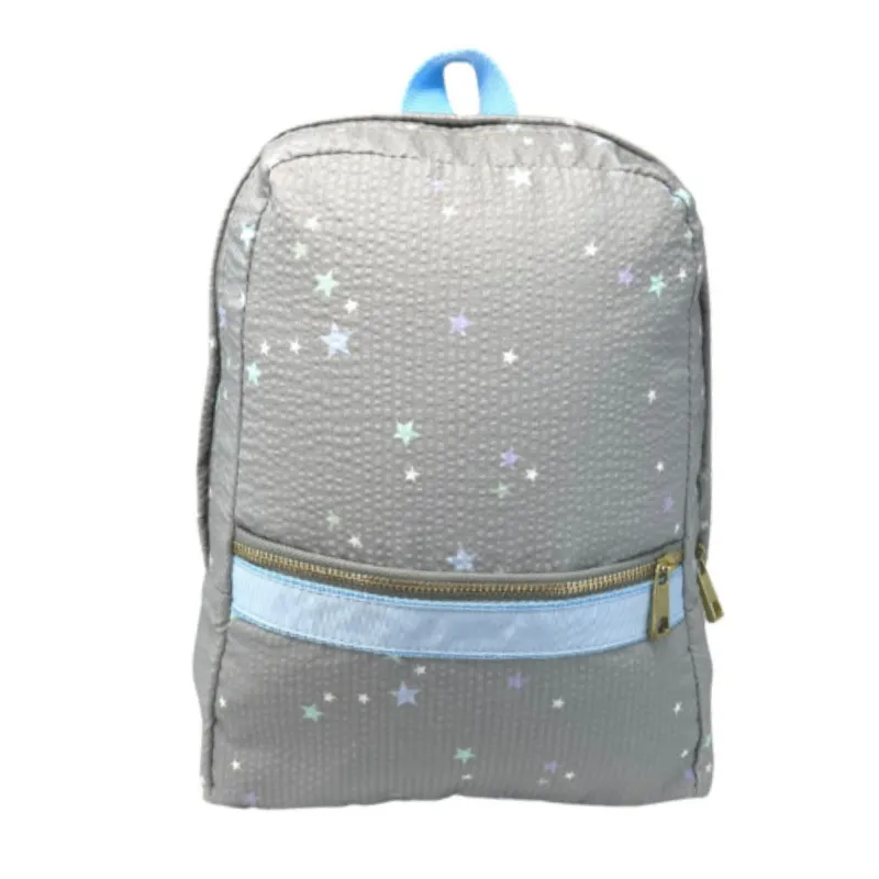Personalized Seersucker Little Stars Large Backpack
