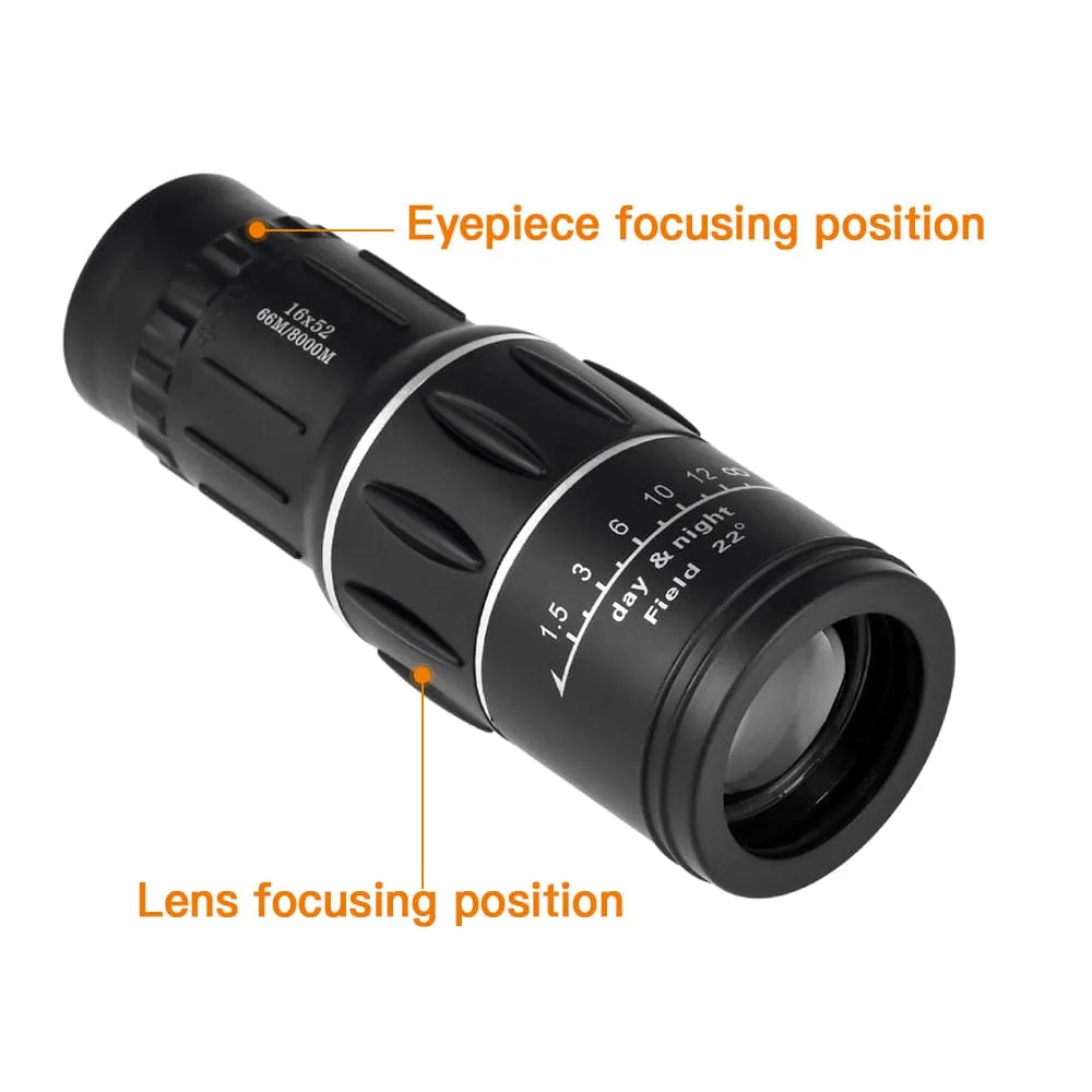 RECON GS2 Mini Monocular 16 X 52 Bifocal Zoom HD