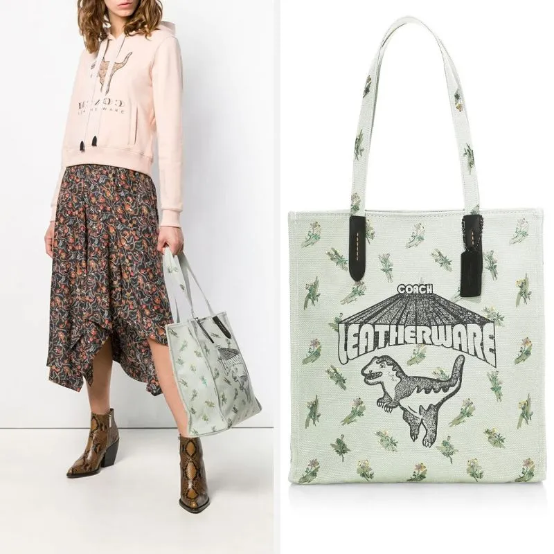Rexy Floral Print Canvas Tote