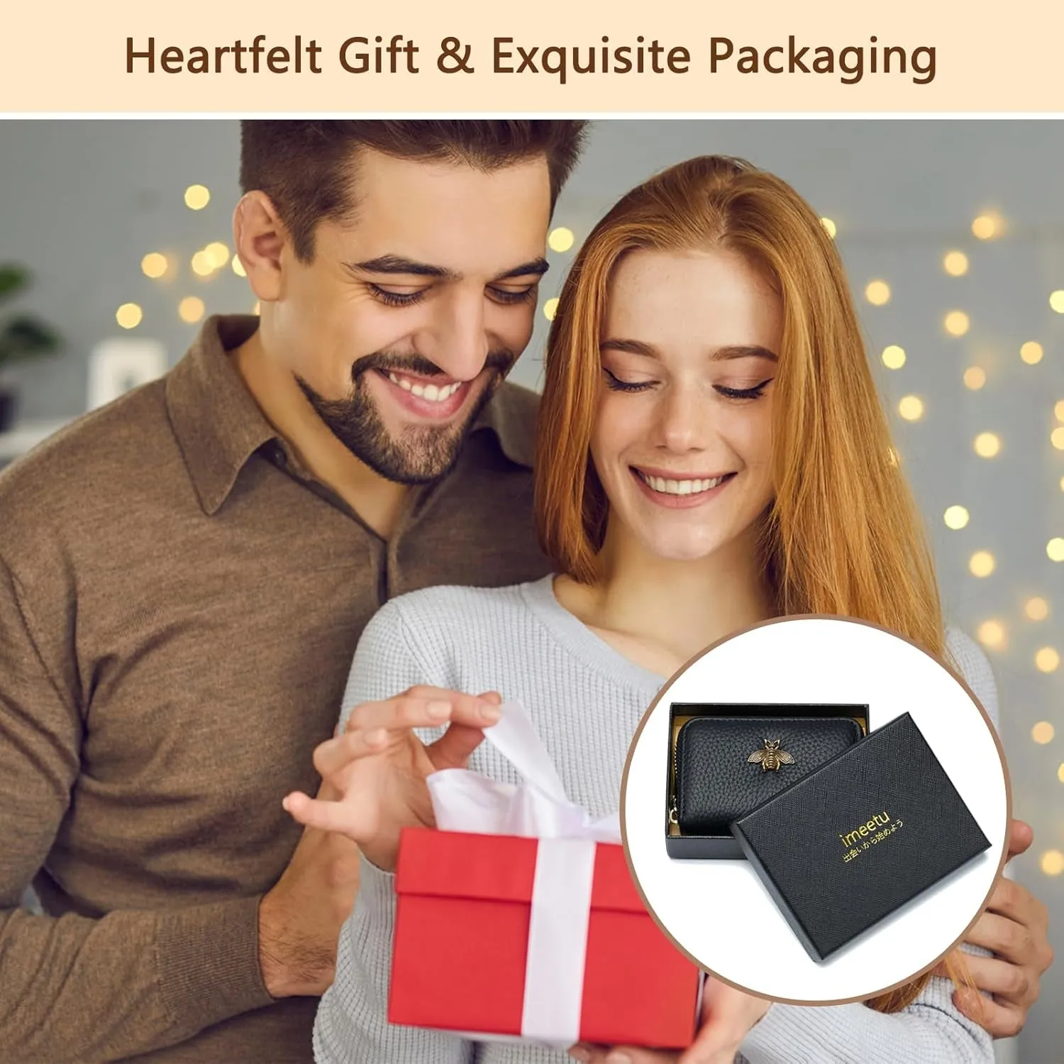 RFID Blocking Credit Card Holder for Women, Small Leather Zipper Wallet
