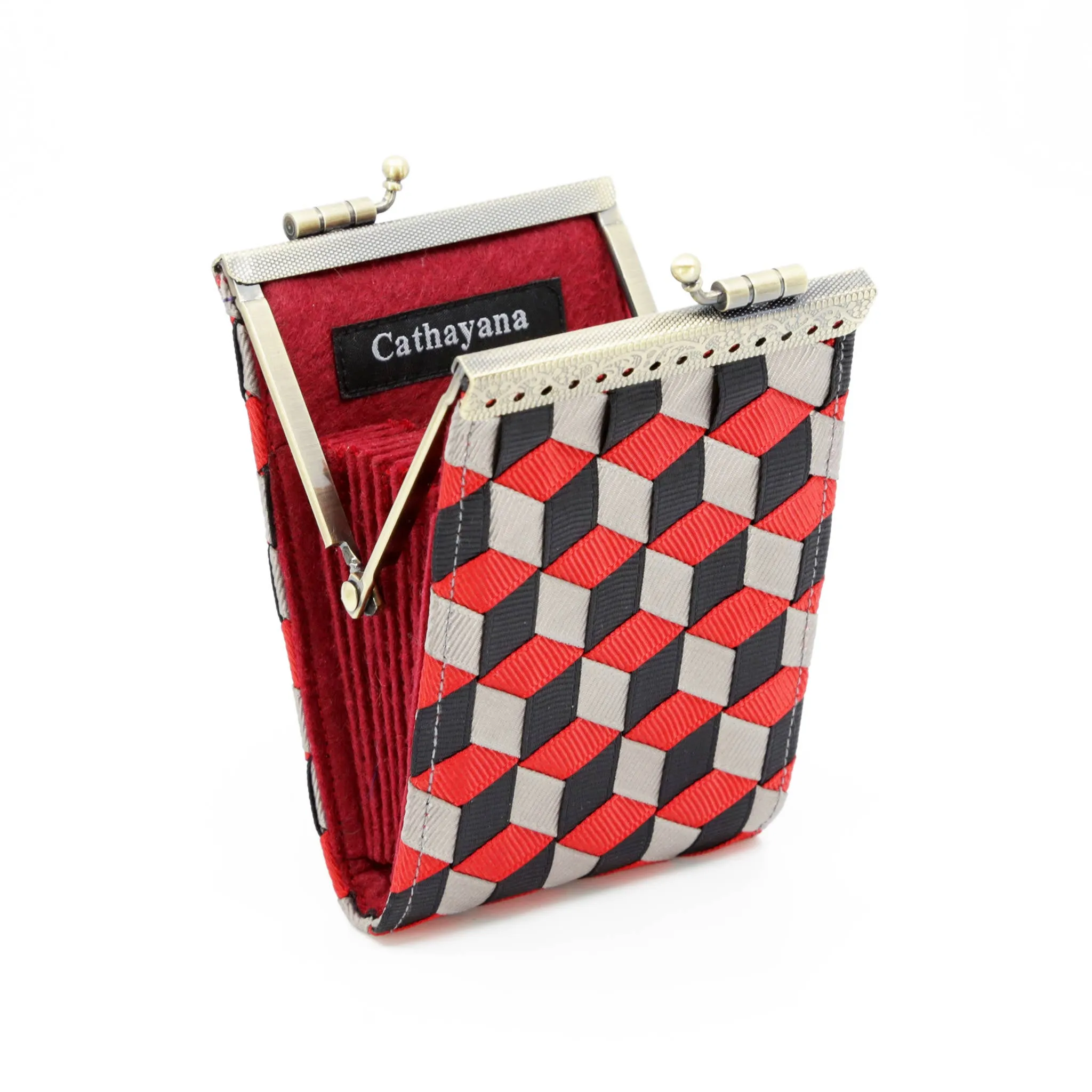 Ribbon Weaving Card Holder, Credit Card Wallet