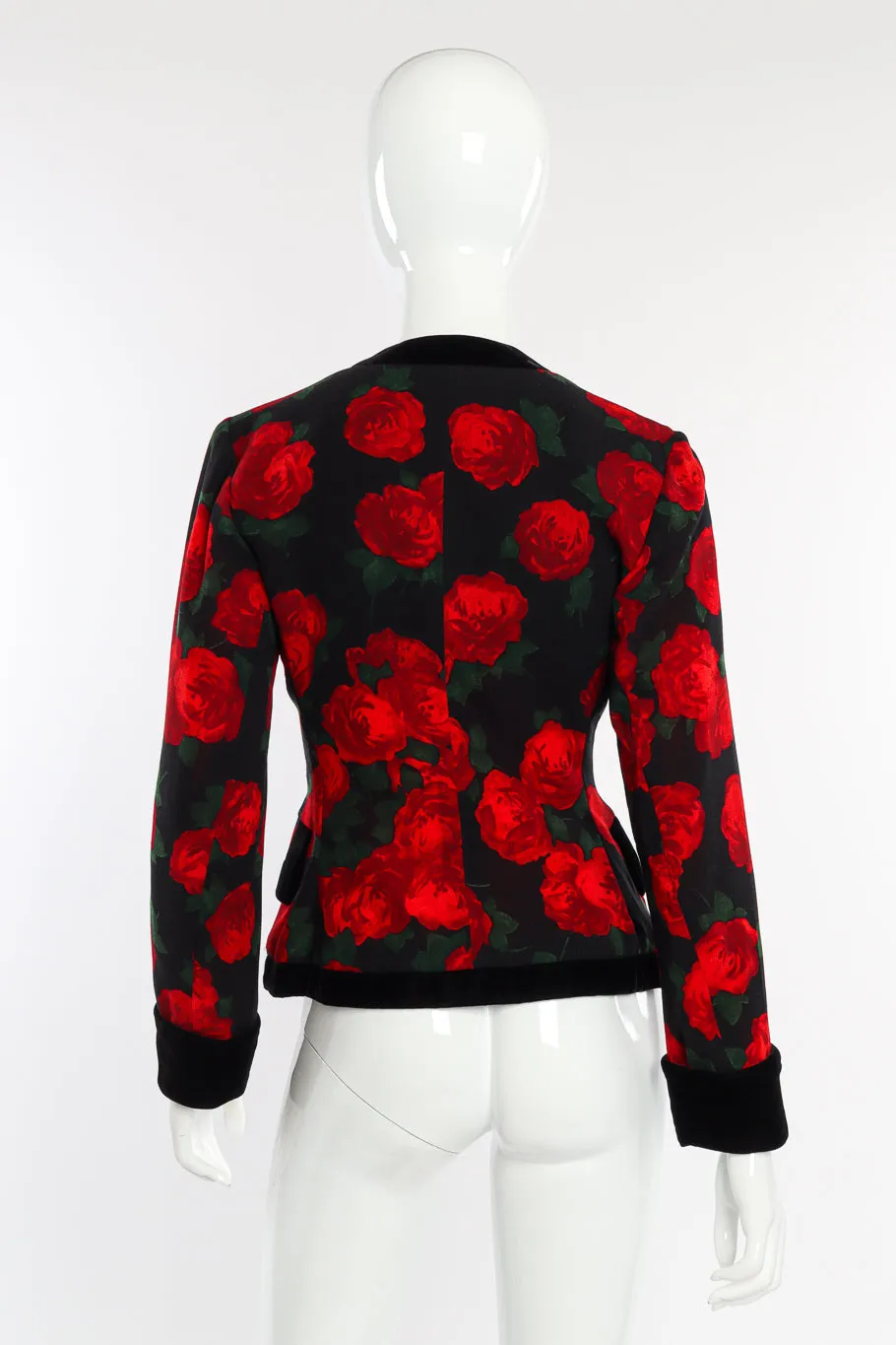 Rose Velvet Trim Jacket