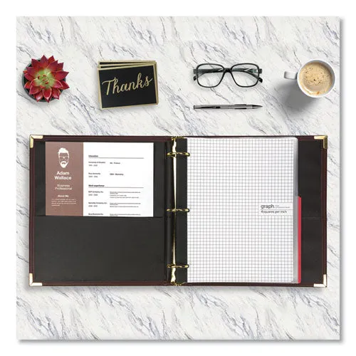 Samsill® Classic Collection Ring Binder, 3 Rings, 1.5" Capacity, 11 X 8.5, Burgundy