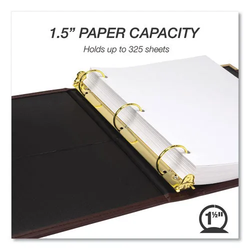 Samsill® Classic Collection Ring Binder, 3 Rings, 1.5" Capacity, 11 X 8.5, Burgundy
