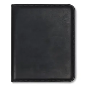 Samsill® Professional Padfolio, Storage Pockets/card Slots, Writing Pad, Black