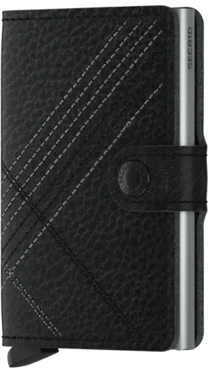 SECRID Miniwallet Stitch Linea - Black