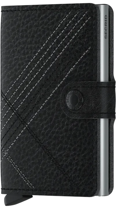 SECRID Miniwallet Stitch Linea - Black