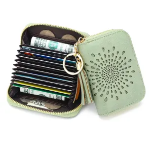 Single Zip Green Card Holder