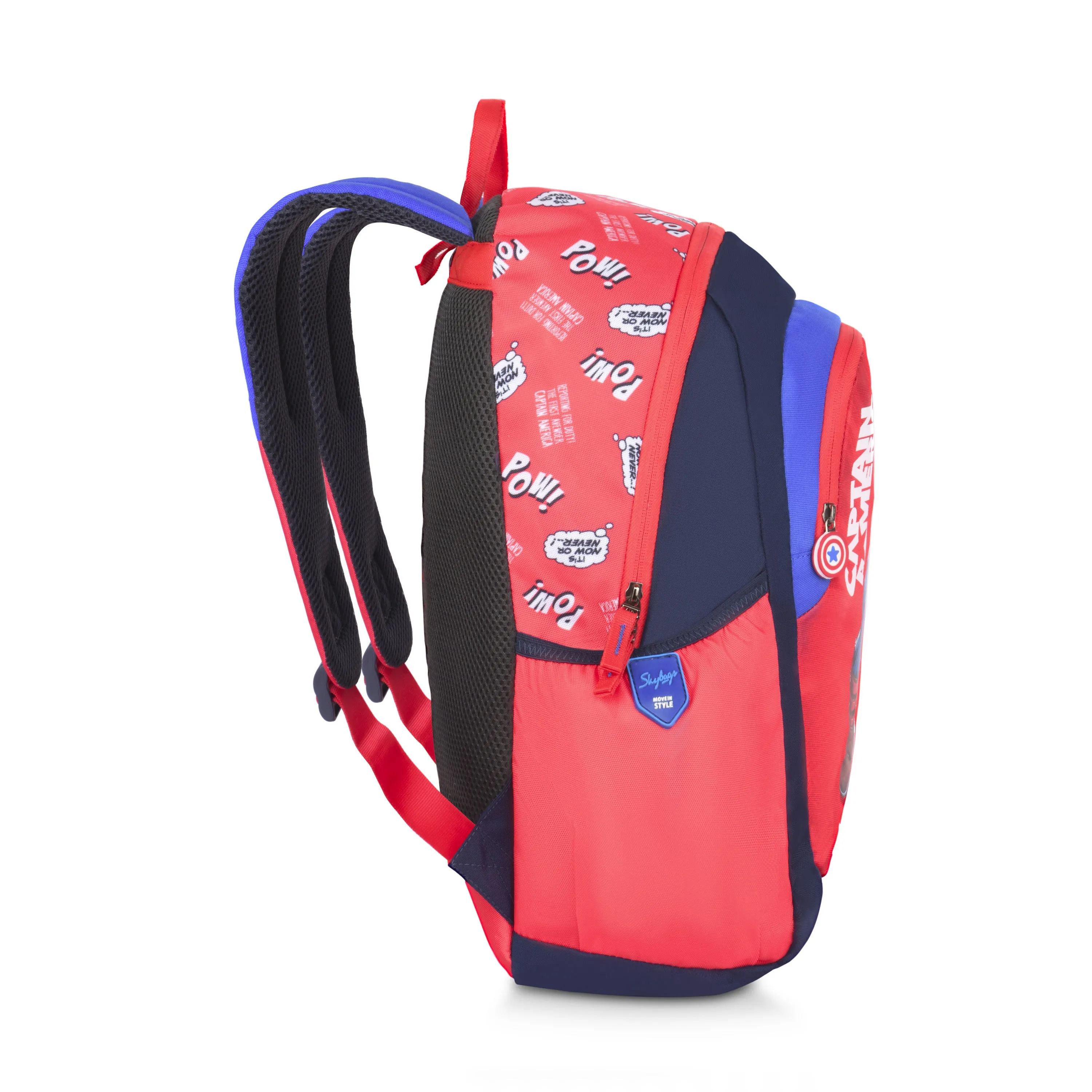 Skybags Captain America Champ  02 School Backpack Red And Blue