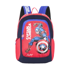 Skybags Captain America Champ  02 School Backpack Red And Blue