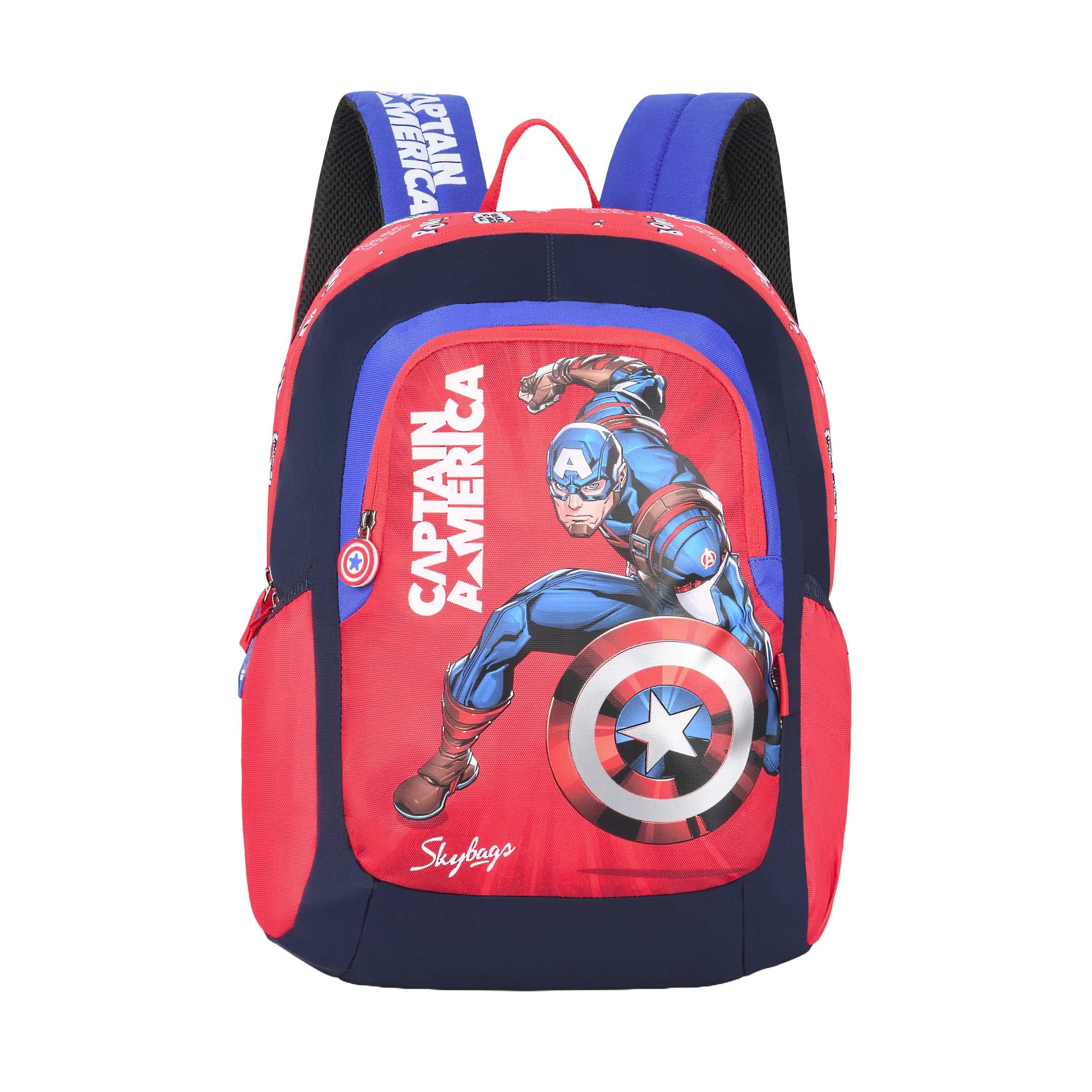 Skybags Captain America Champ  02 School Backpack Red And Blue