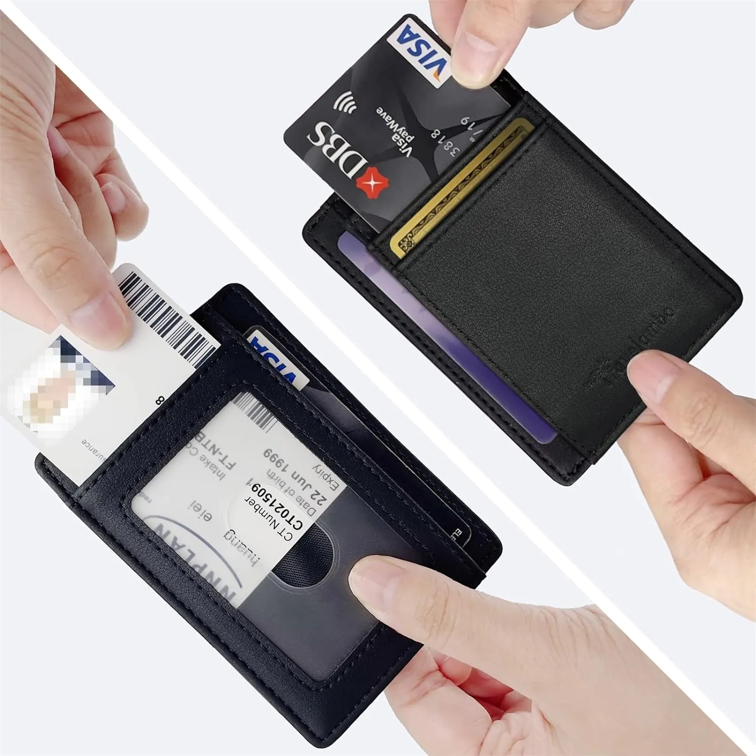 Slim Front Pocket Wallet, RFID Blocking Credit Card Holder