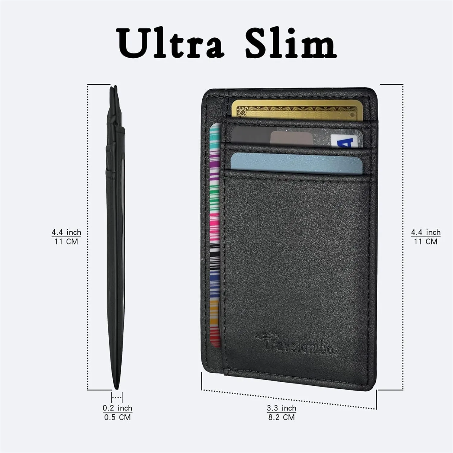 Slim Front Pocket Wallet, RFID Blocking Credit Card Holder