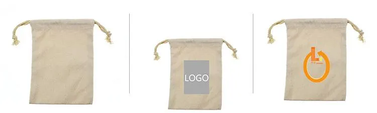 Small Cotton Drawstring Pouch 15*21cm