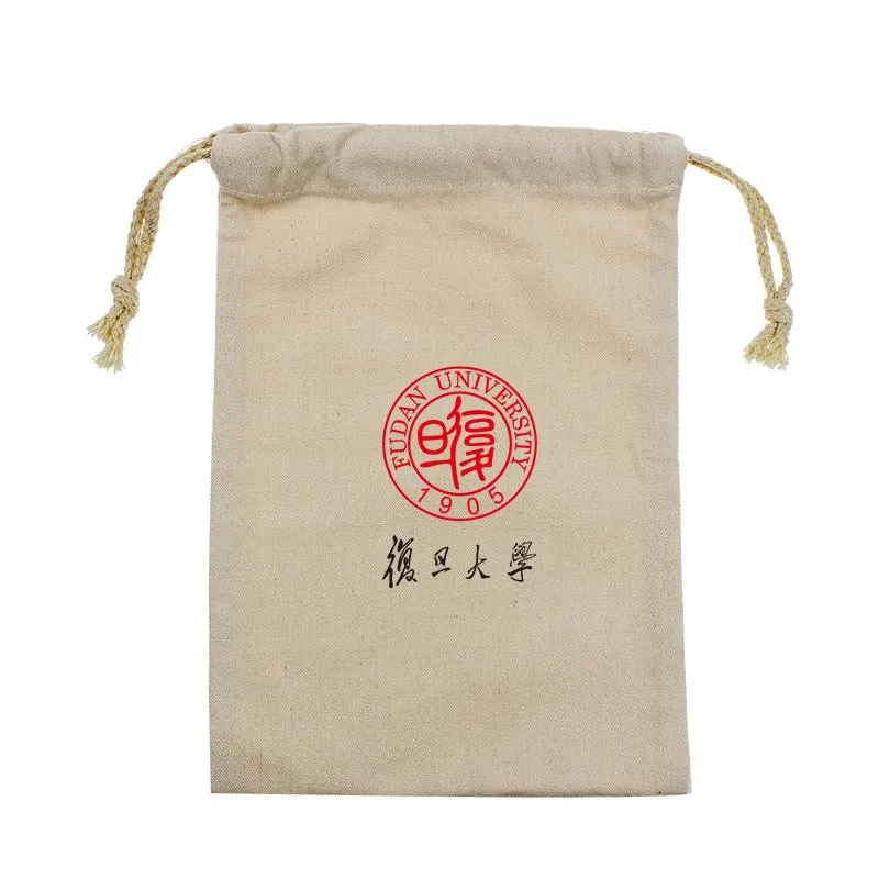 Small Cotton Drawstring Pouch 19*28cm